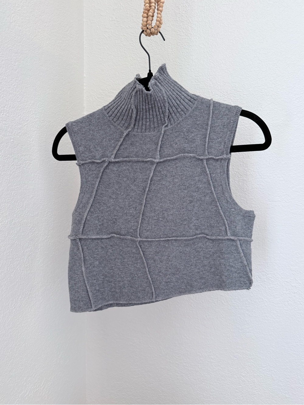 Fashion Nova Caro Gray Mock Neck Sweater Top
